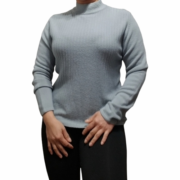 KORET, Mockneck sweater, Size S, color: grayblue. - Picture 1 of 10
